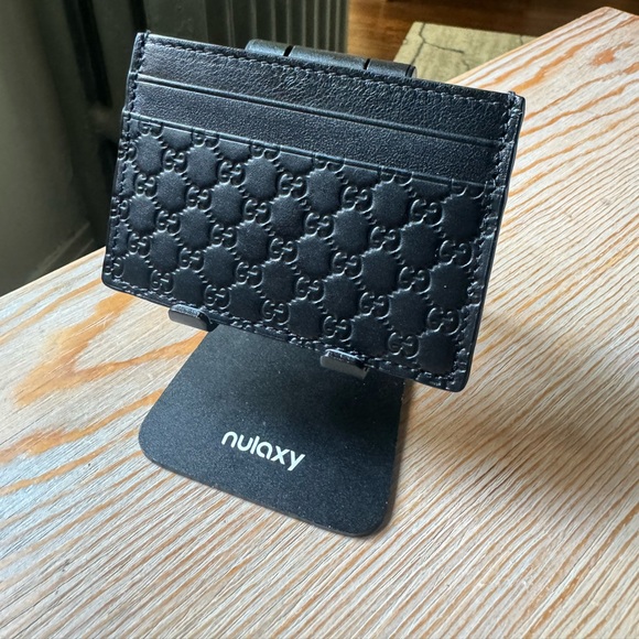 Gucci Micro Guccissima black leather card holder - Picture 5 of 10